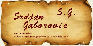 Srđan Gaborović vizit kartica